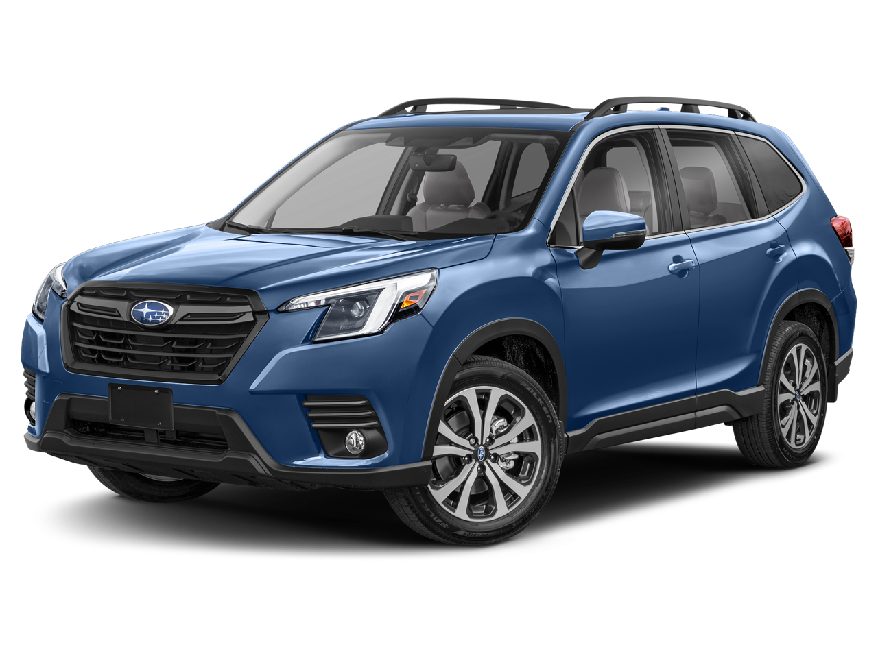 2022 Subaru Forester Limited in Horizon Blue Pearl — front three-quarter view