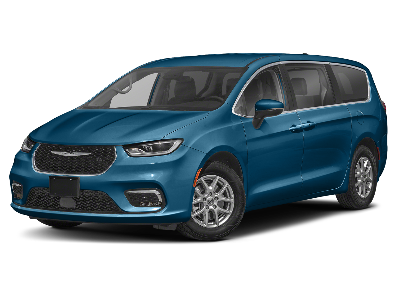 2023 Chrysler Pacifica Touring L in Fathom Blue Pearlcoat — front three-quarter view