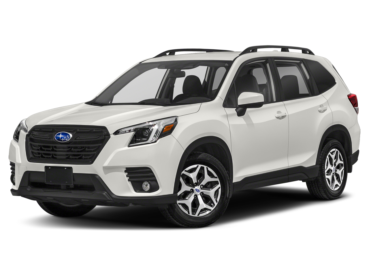 2023 Subaru Forester Premium in Crystal White Pearl — front three-quarter view