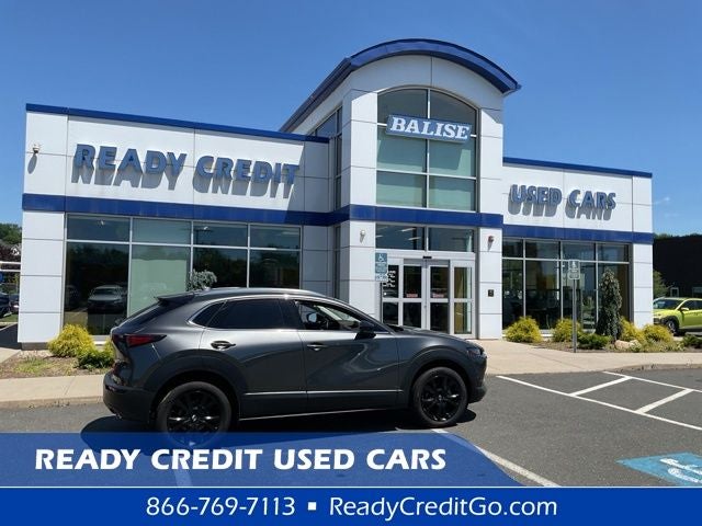 2023 Mazda Mazda CX-30 2.5 Turbo Premium Package in Machine Gray Metallic — front three-quarter view