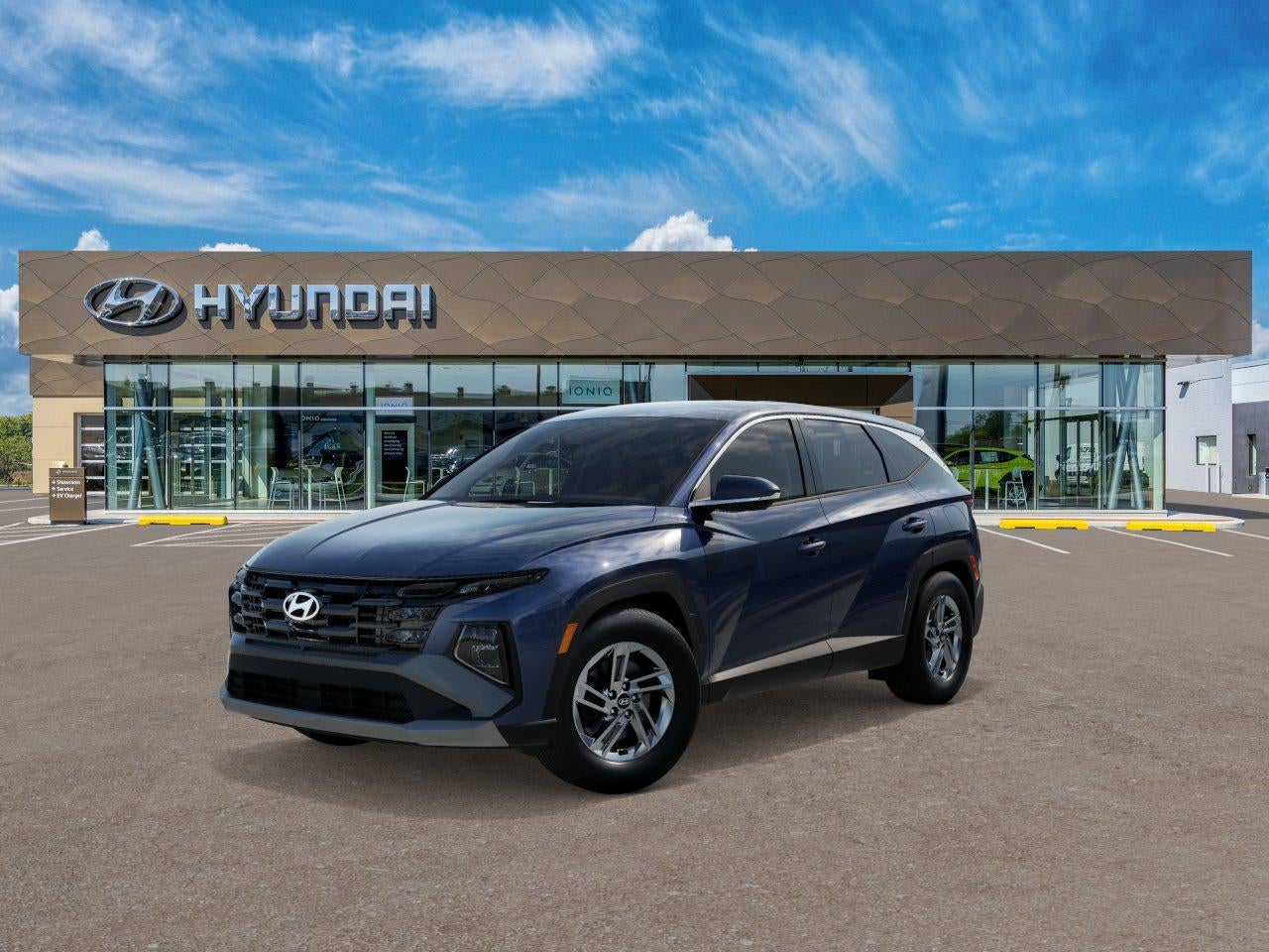 2026 Hyundai TUCSON SE in Atlantis Blue — front three-quarter view