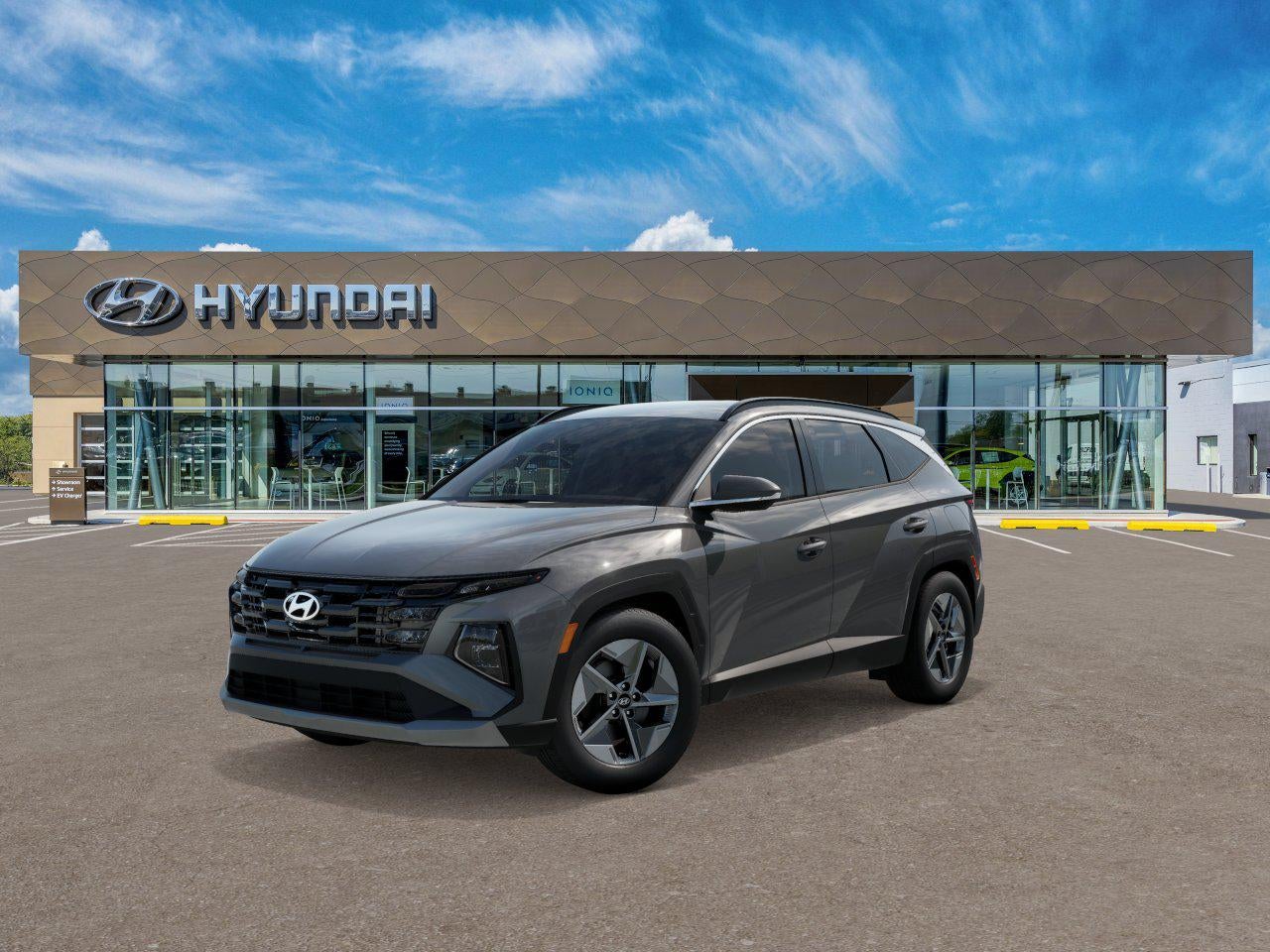 2026 Hyundai TUCSON SEL in Hampton Gray — front three-quarter view