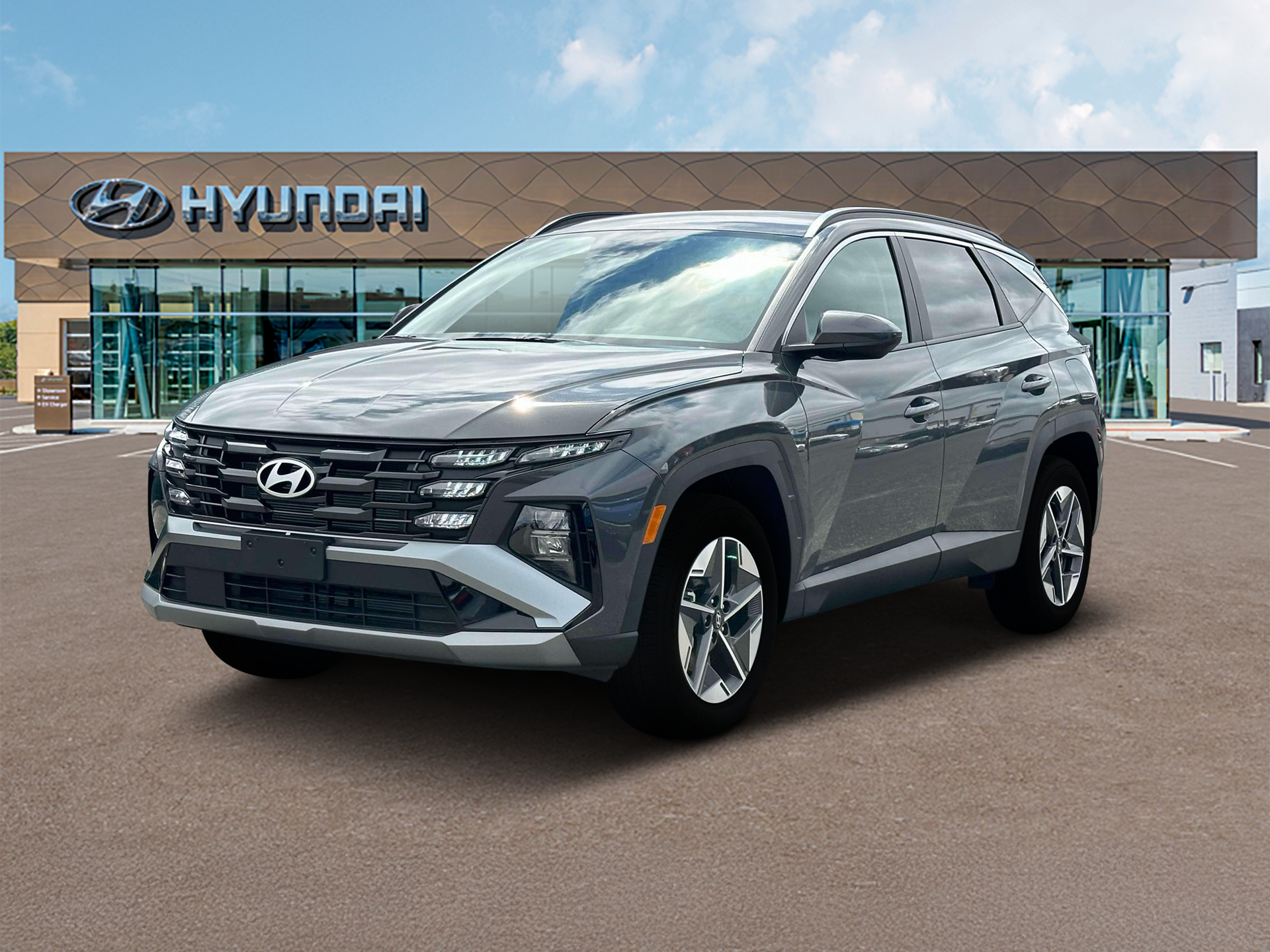 2026 Hyundai TUCSON SEL in Ecotronic Gray — front three-quarter view