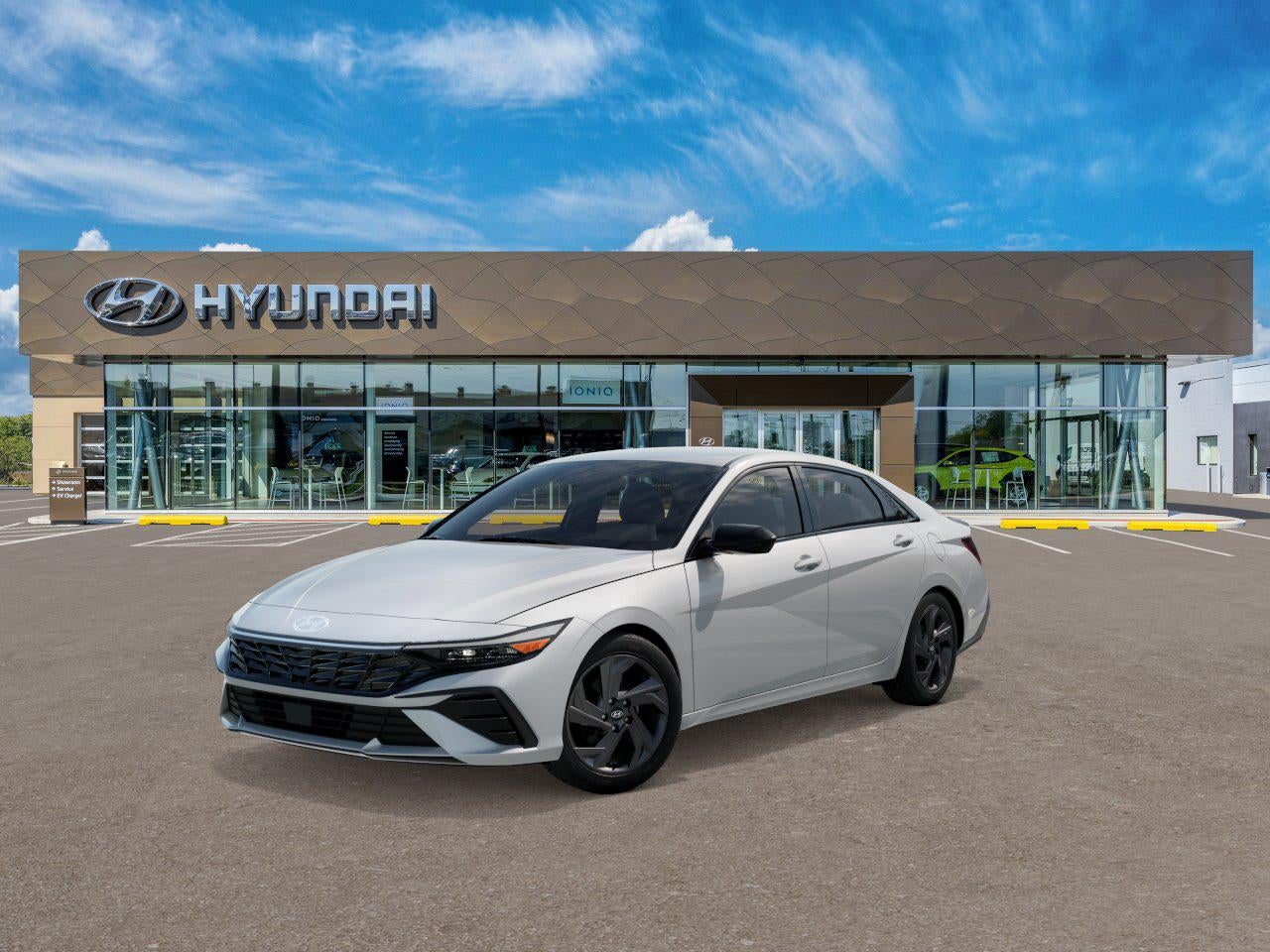 2026 Hyundai ELANTRA SEL Sport in Serenity White Pearl — front three-quarter view