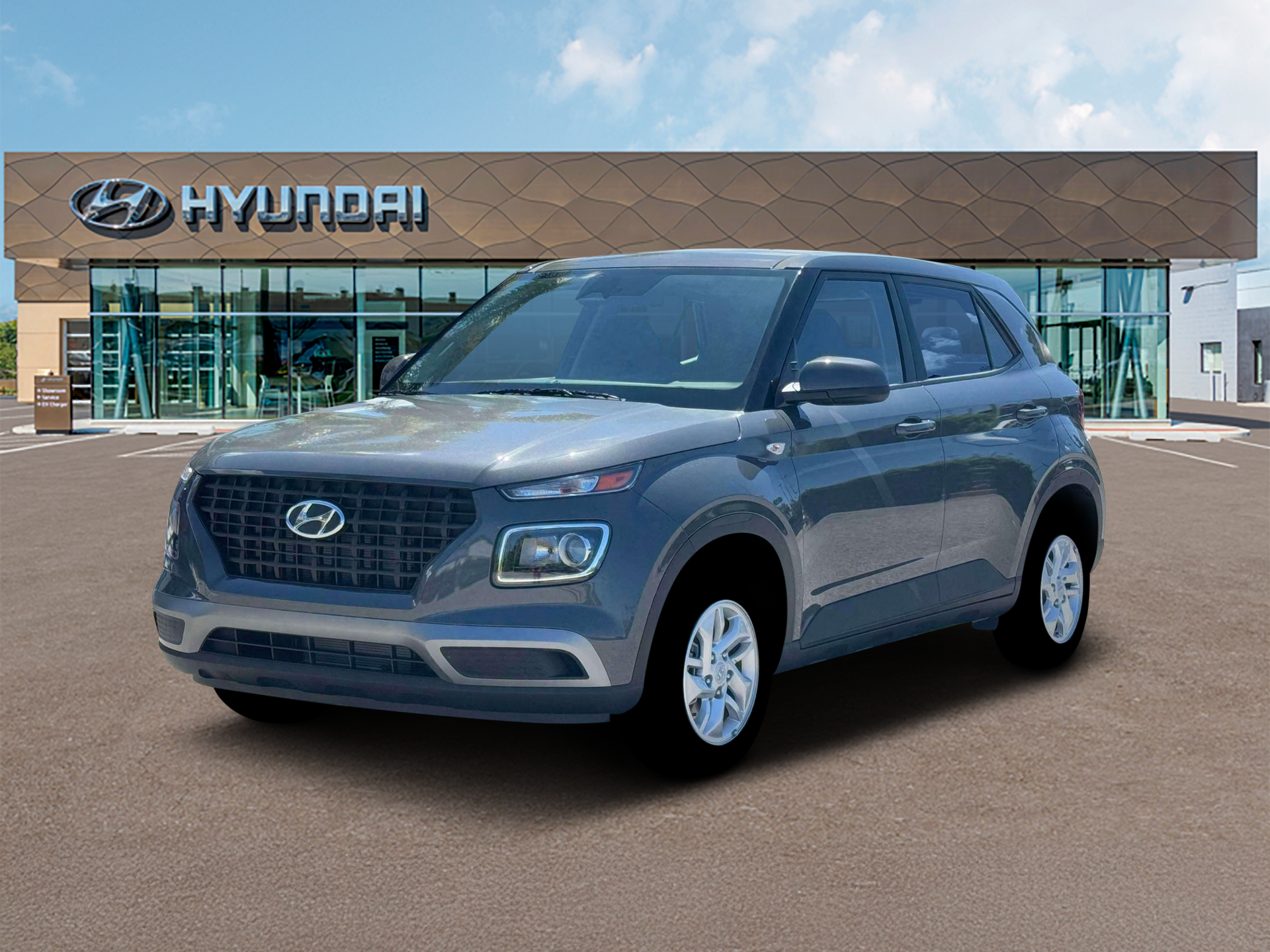 2026 Hyundai VENUE SE in Ecotronic Gray — front three-quarter view
