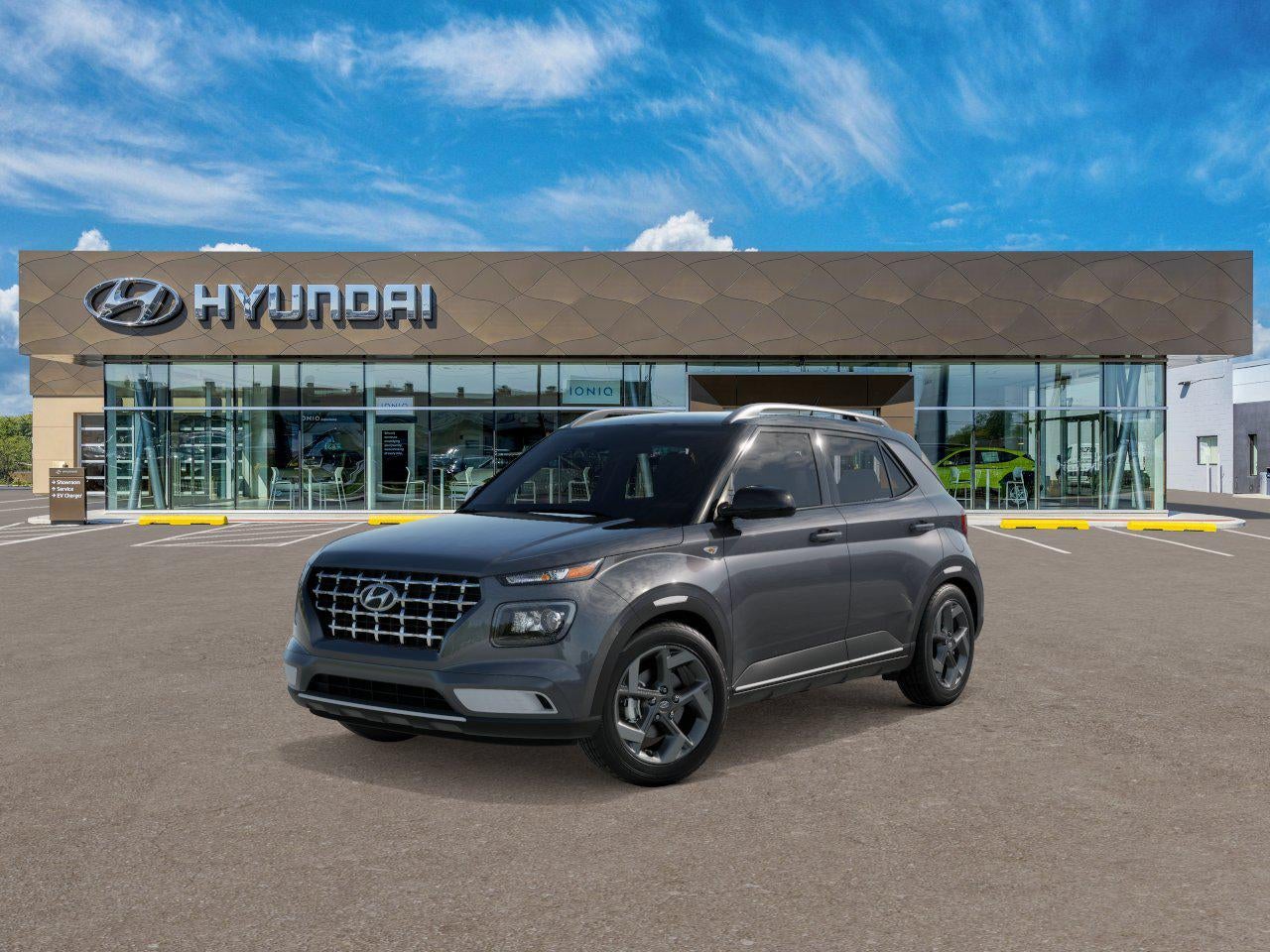 2026 Hyundai VENUE SEL in Ecotronic Gray/Black Roof — front three-quarter view